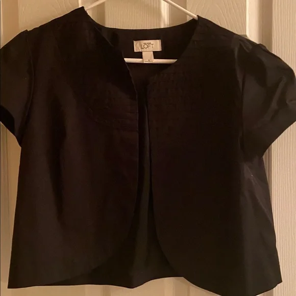 LOFT Elegant Black Cropped Jacket - Picture 1 of 11